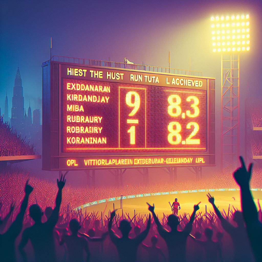 highest runs in one match in ipl